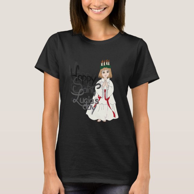 T-shirt St Lucy St Lucia Patron Des Yeux Et Aveugle Cathol (Devant)