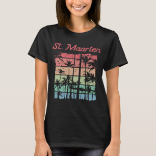 T-shirt St Maarten Arc-en-ciel Couleurs Saint Martin