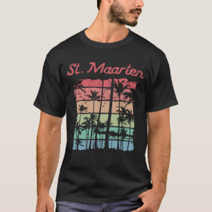 T-shirt St Maarten Arc-en-ciel Couleurs Saint Martin