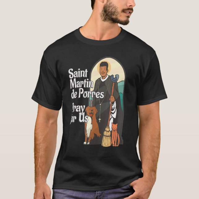 T-shirt St Martin De Porres Saints Noirs Africains-América (Devant)