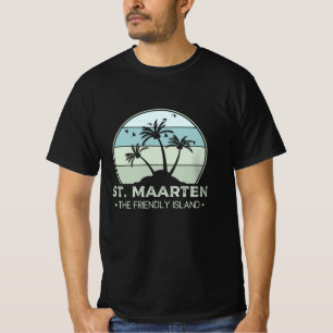 T-shirt St Martin Le sympathique rétro de l'île Sint Mar