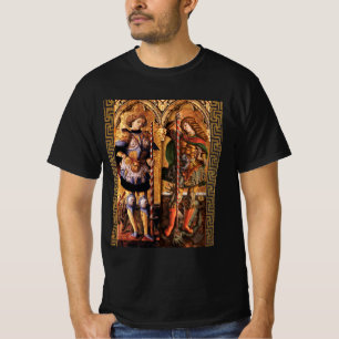 T-shirt St Michael Archangel et Saint George avec Dragon