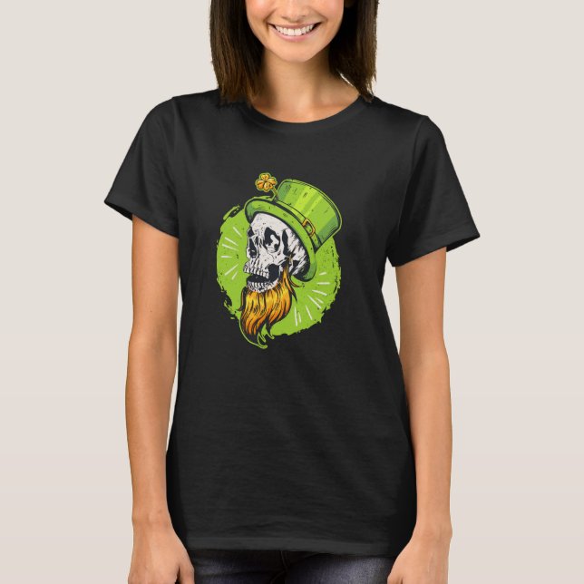 T-shirt St Paddy's Day Irish Skull (Devant)