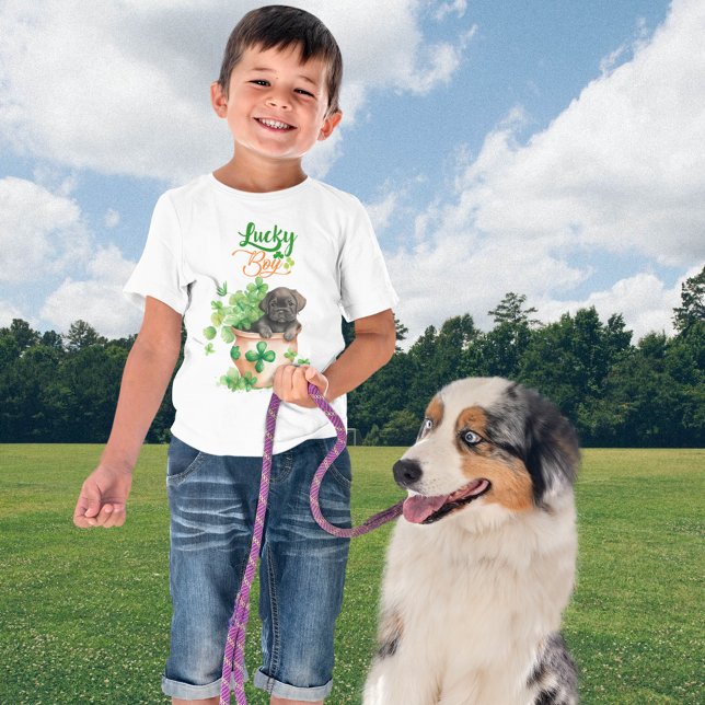 T-shirt St Patrick Black Labrador Chien chiot Chien Lucky  (Créateur téléchargé)