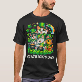 T-shirt St patrick Catricks Day Chats Saint Pattys Femmes