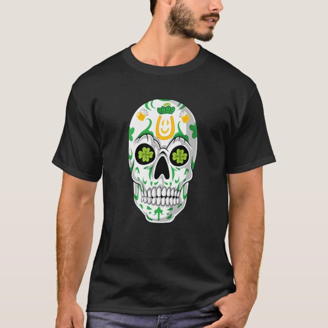 T-shirt St patrick crâne sucre (Devant)