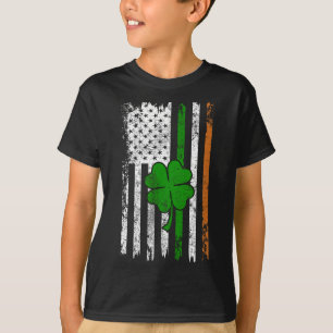 T-shirt St Patrick Day Drapeau irlandais américain Retro S