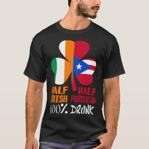 T-shirt St patrick mi-irlandais mi-porto-ricain
