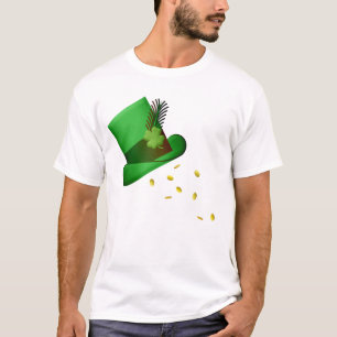 T-shirt St Patrick`s Day Gold Coins Casquette vert