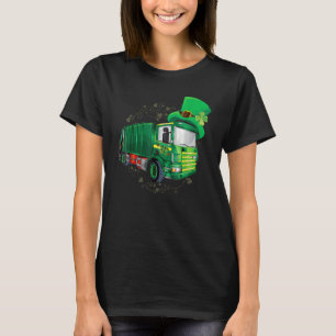 T-shirt St Patrick S Day Green Garbage Truck Garçon Enfant