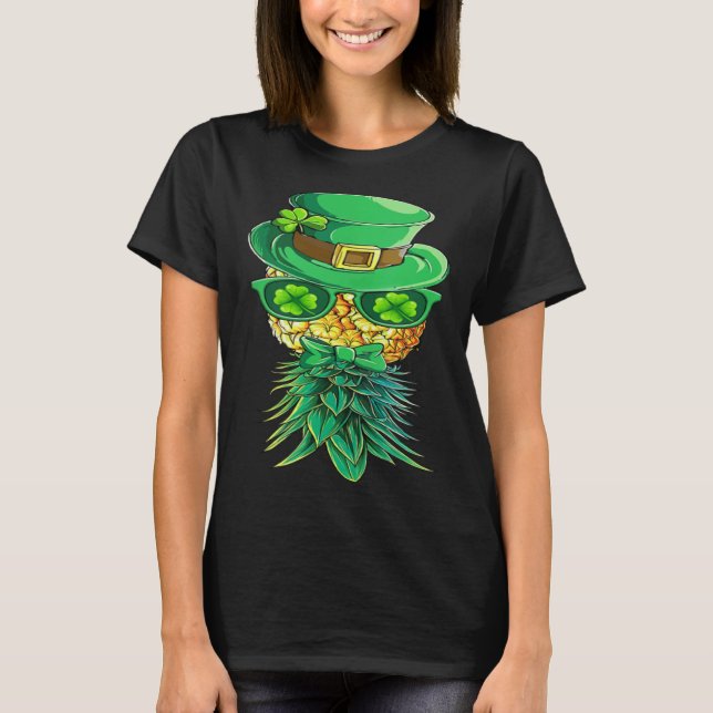 T-shirt St Patrick s Day  Mask Swinger Upside Down Pineapp (Devant)