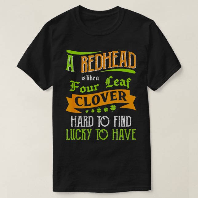 T-shirt St patrick T Hommes Fille rousse irlandaise (Design devant)