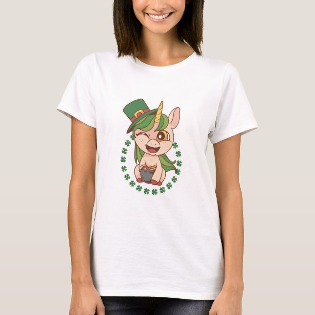 T-shirt St Patrick Unicorn (Devant)