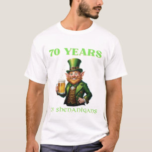 T-shirt St Patrick's Day 70 Ans Shenanigans Anniversaire