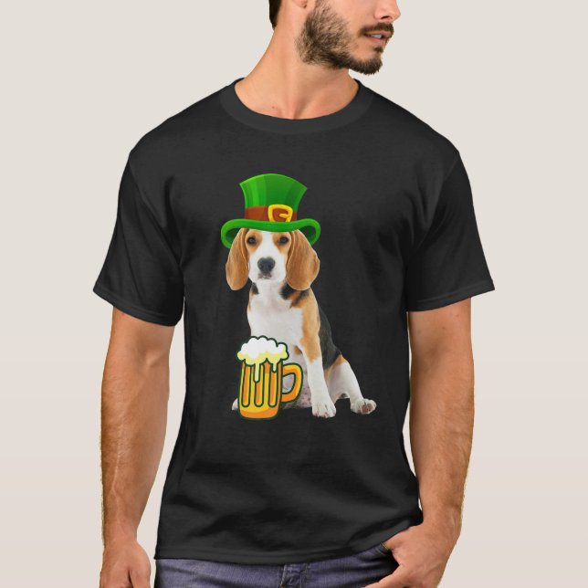 T-shirt St Patrick's Day Beagle Drôle irlandais (Devant)