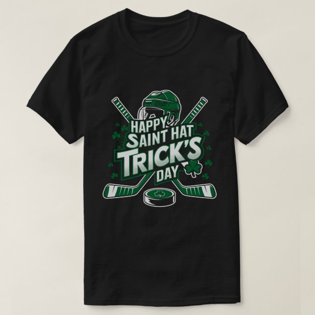 T-shirt St. Patrick's Day Casquette Trick Ice Hockey St. P (Design devant)