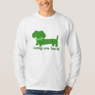 T-shirt St Patrick's Day Dachshund Wiener Dog long sur la
