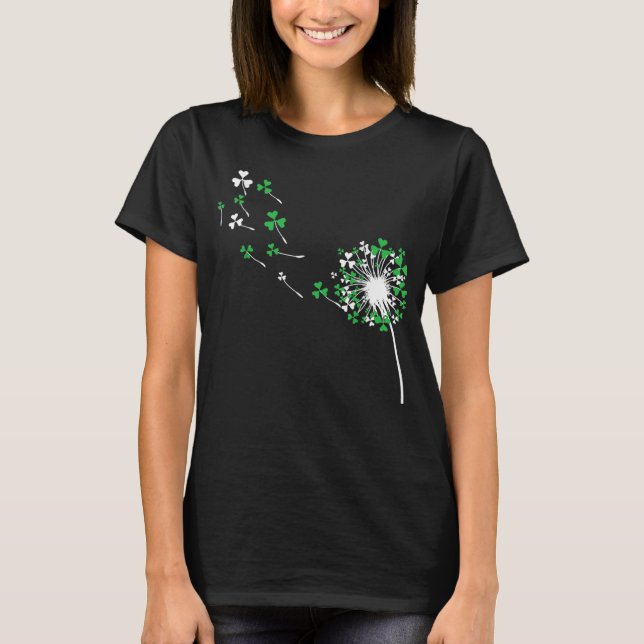 T-shirt St Patricks Day Dandelion Shamrock Men (Devant)