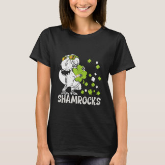 T-shirt st patrick's day Dinosaur I Steal Shamrocks