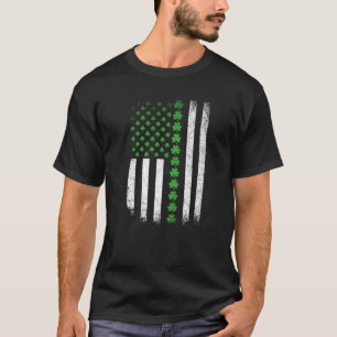 T-shirt St. Patrick's Day drapeau américain Irlande Vintag