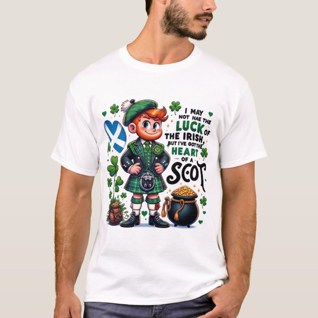 T-shirt St. Patrick's Day écossais et non irlandais (Devant)