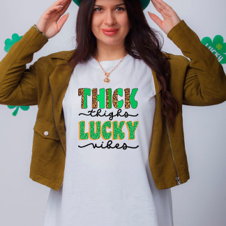 T-shirt St. Patrick's Day Épais cuisses Lucky Vibes