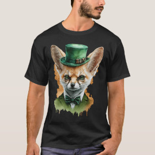 T-shirt St Patrick's Day Fennec fox Vintage Fox Hommes fem