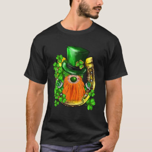 T-shirt St. Patricks Day Gnome Shamrock Horseshoe Irish L