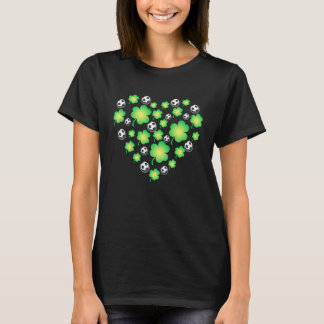 T-shirt St Patricks day Heart made of c and soccer balls