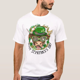 T-shirt ST Patrick's Day Highland Cow Western Cow