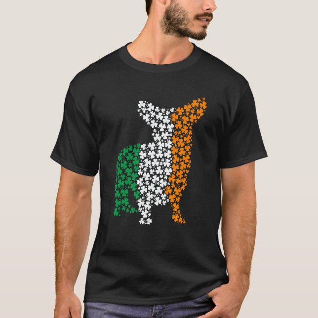 T-shirt St Patricks Day Ireland Irish Corgi Dog (Devant)