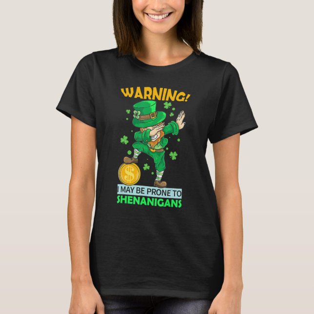 T-shirt St Patricks Day Irish Dabbing Leprechaun Shenaniga (Devant)