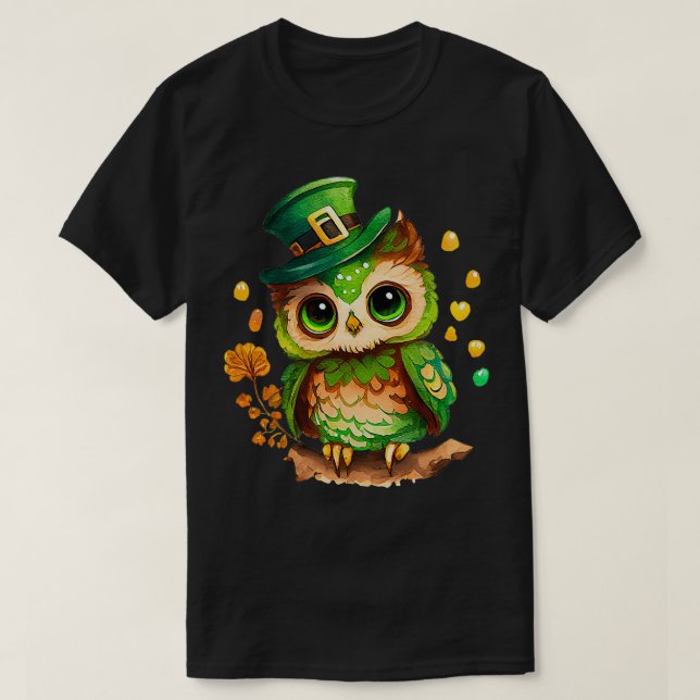 T-shirt St Patricks Day Irish Funny Owl Saint Patricks Day (Design devant)