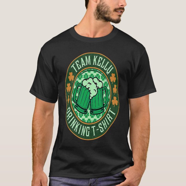 T-shirt St Patrick's Day Irish Team Ou2019Brien Drinking B (Devant)