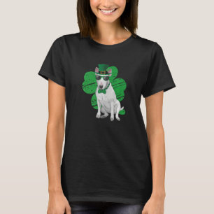 T-shirt St Patrick's Day Leprechaun Bull Terrier Dog Shamr