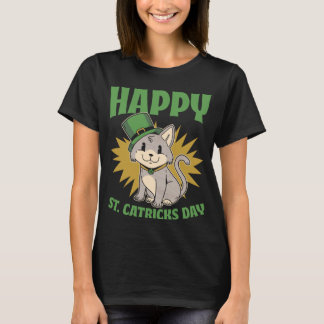 T-shirt St Patricks Day Leprechaun Cat  Patricks Day