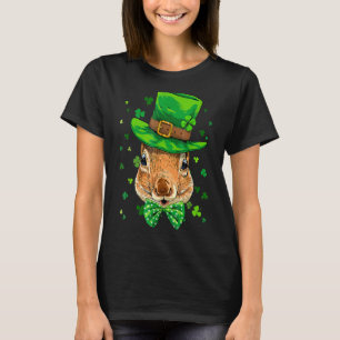 T-shirt St Patrick's Day Leprechaun Squirrel Rodents Shamr
