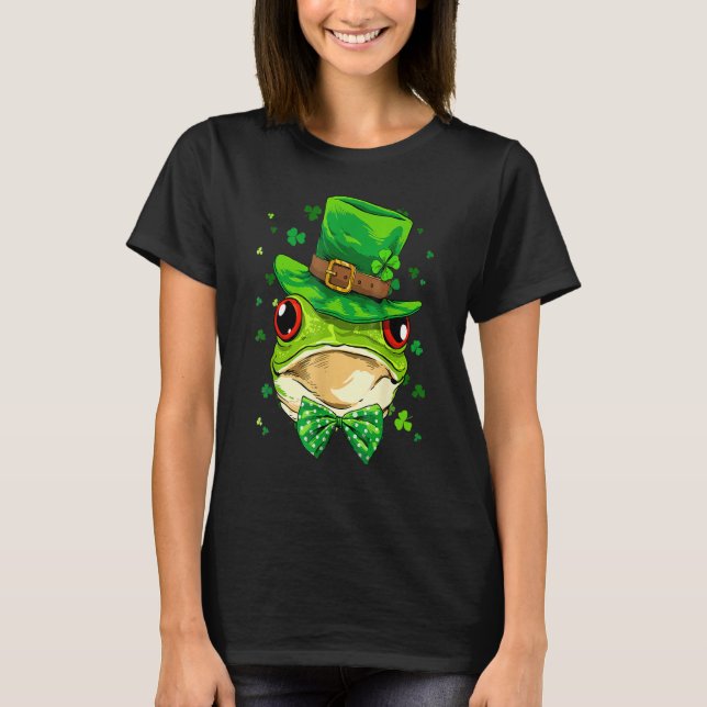 T-shirt St Patrick's Day Leprechaun Toad Frog C Shamrock I (Devant)
