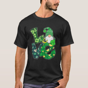 T-shirt St Patrick's Day Love Gnomes Shamrock Horseshoe Ir