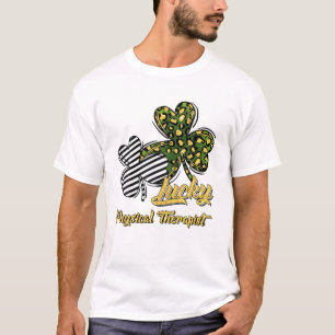 T-shirt St Patrick's Day Lucky Physical Therapist Clover S