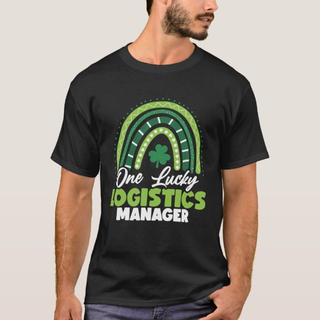 T-shirt St Patricks Day One Lucky Logistics Manager (Devant)