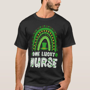 T-shirt St Patrick's Day One Lucky Nurse NICU Shamrock Ire
