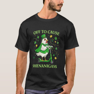 T-shirt St Patricks Day poulet farceur scooter Shenani