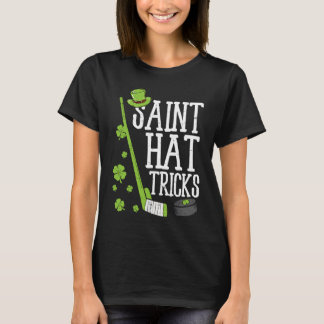 T-shirt St Patricks Day Saint Hat Tricks Hockey Shamrock K