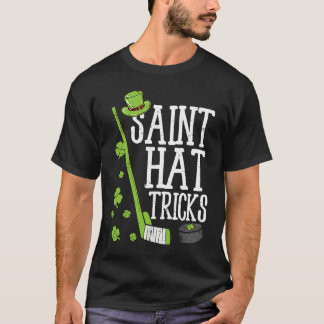 T-shirt St Patricks Day Saint Hat Tricks Hockey Shamrock K