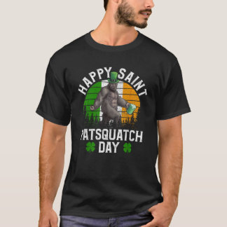 T-shirt St Patrick's Day Sasquatch Irish Bigfoot Green Bee