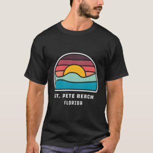 T-shirt St Pete Beach Floride minimaliste vague océanique