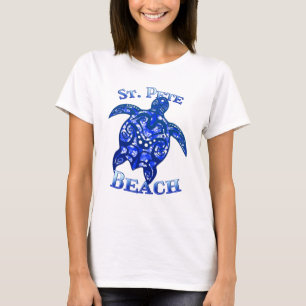 T-shirt St Pete Beach Floride Vacances Tortue Tribale