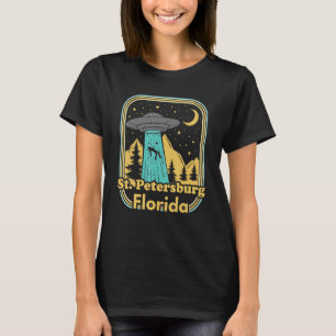 T-shirt St Petersburg Floride Ufo Alien Hunter 80s State P