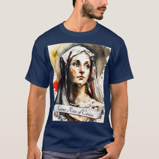 T-shirt St Rita de Cascia Église catholique Saints Religie